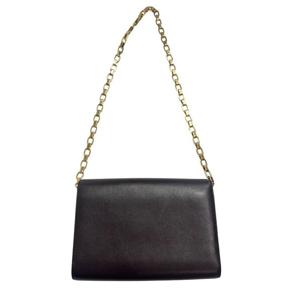 Louis Vuitton Quetsche Box Calfskin Leather Chain Louise GM Clutch Bag in Dark P - Picture 3 of 7